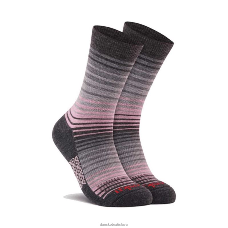 ponožky Dansko 2ZJPL265 posádka z merino vlny unisex sivé pruhy
