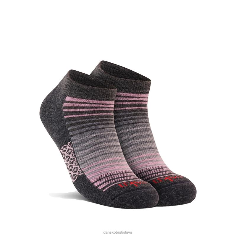 ponožky Dansko 2ZJPL267 členok z merino vlny unisex sivé pruhy