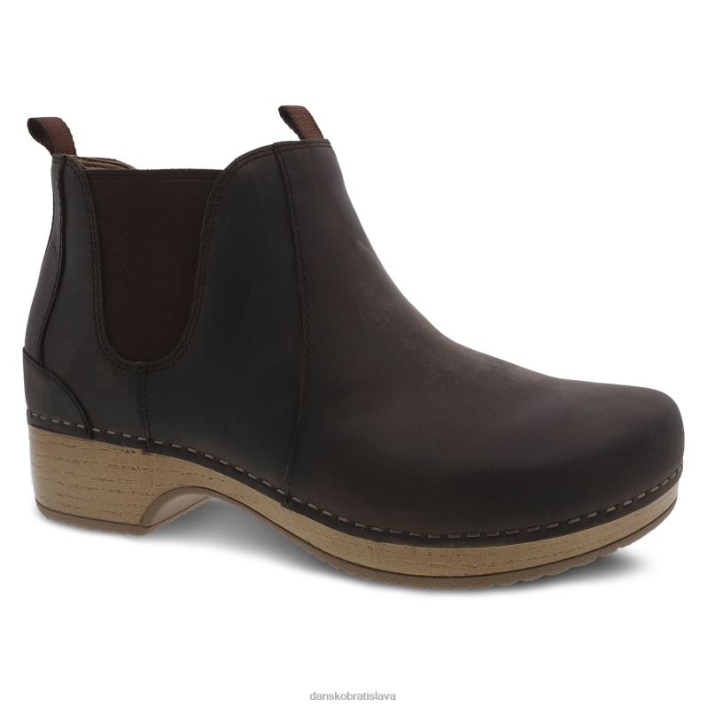 čižmy a čižmy Dansko 2ZJPL224 becka ženy hnedé naolejované vytiahnuť