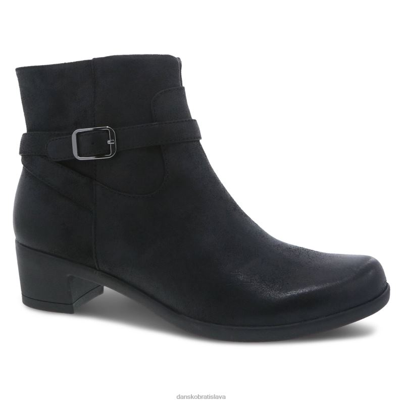 čižmy a čižmy Dansko 2ZJPL227 cagney ženy čierny leštený semiš