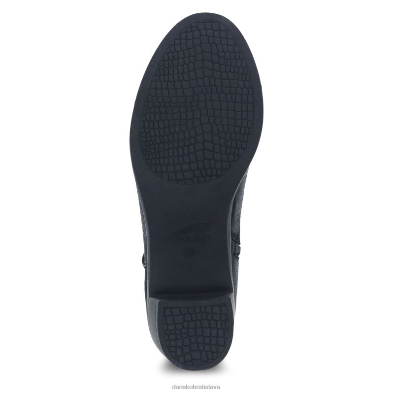 čižmy a čižmy Dansko 2ZJPL227 cagney ženy čierny leštený semiš