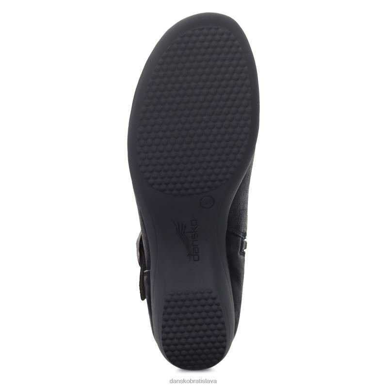 čižmy a čižmy Dansko 2ZJPL228 viere ženy čierny leštený nubuk