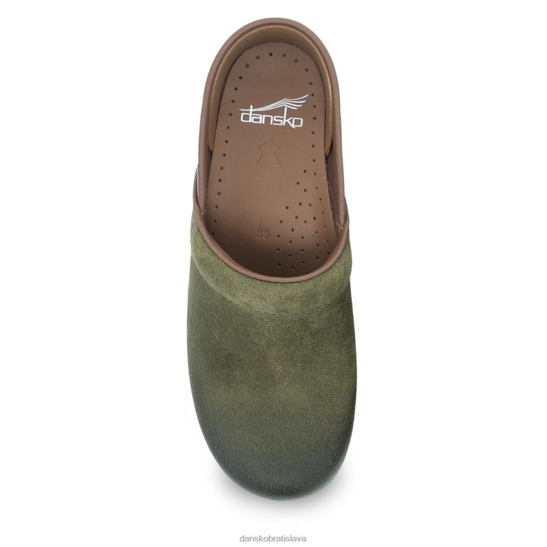 dreváky Dansko 2ZJPL28 profesionálny ženy zelený leštený nubuk