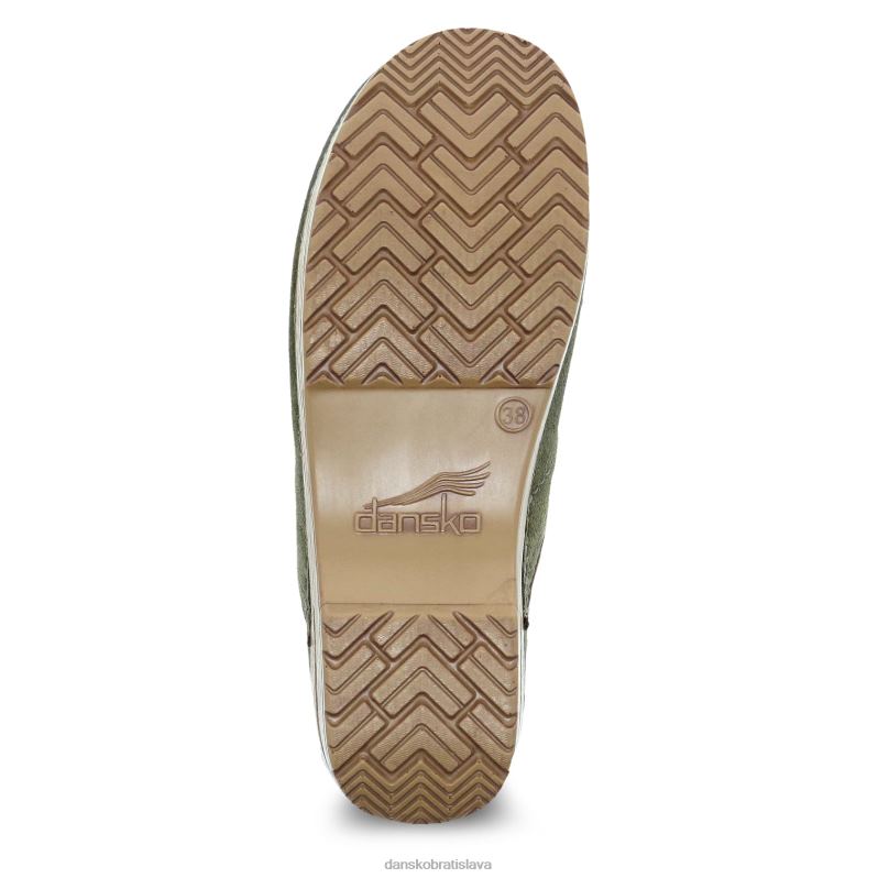 dreváky Dansko 2ZJPL28 profesionálny ženy zelený leštený nubuk