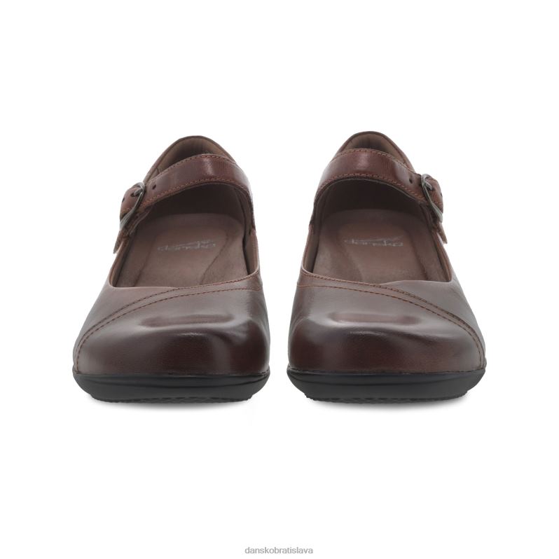 mary janes Dansko 2ZJPL152 fawna ženy gaštanovo leštené lýtko
