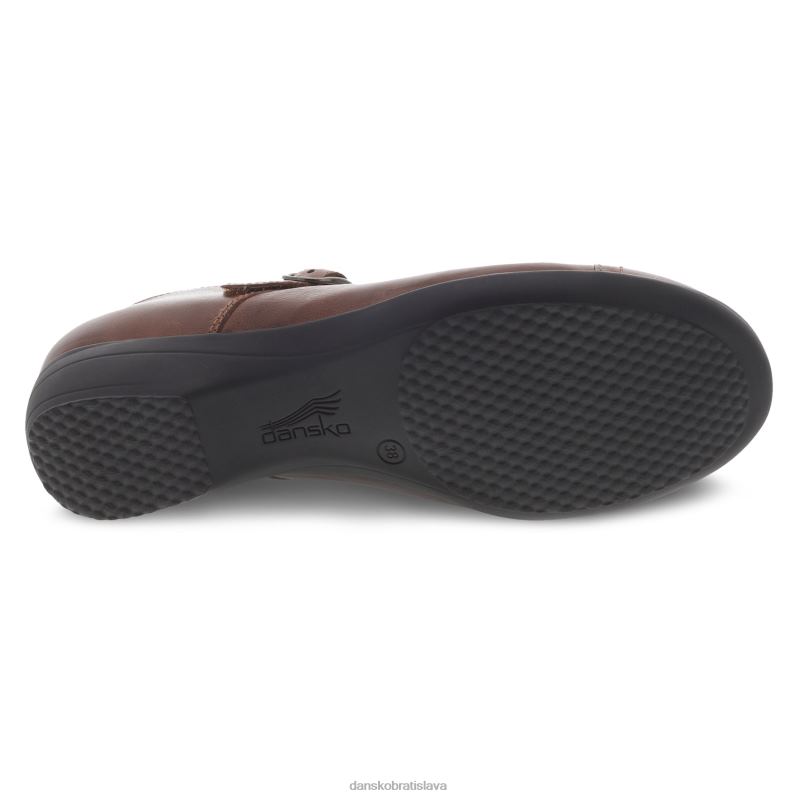 mary janes Dansko 2ZJPL152 fawna ženy gaštanovo leštené lýtko