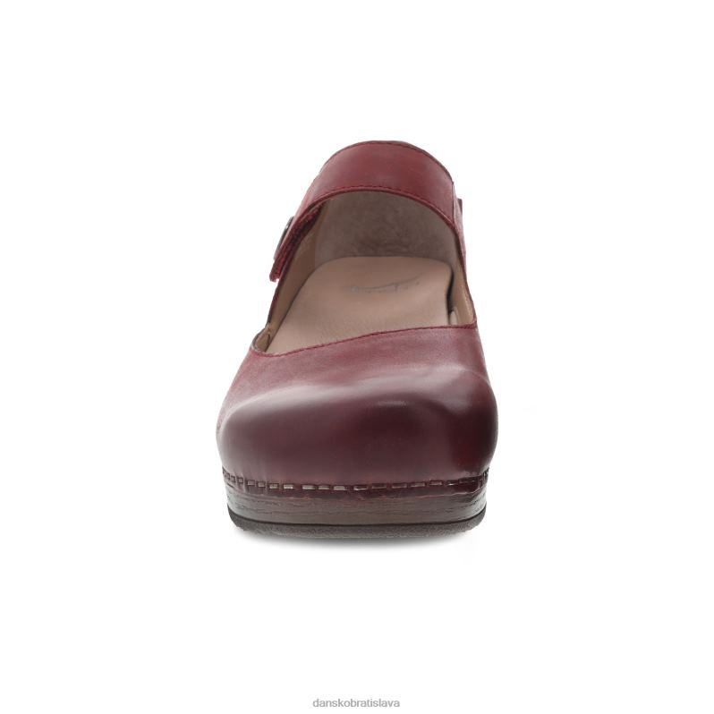 mary janes Dansko 2ZJPL154 beatrice ženy červený voskovo leštený