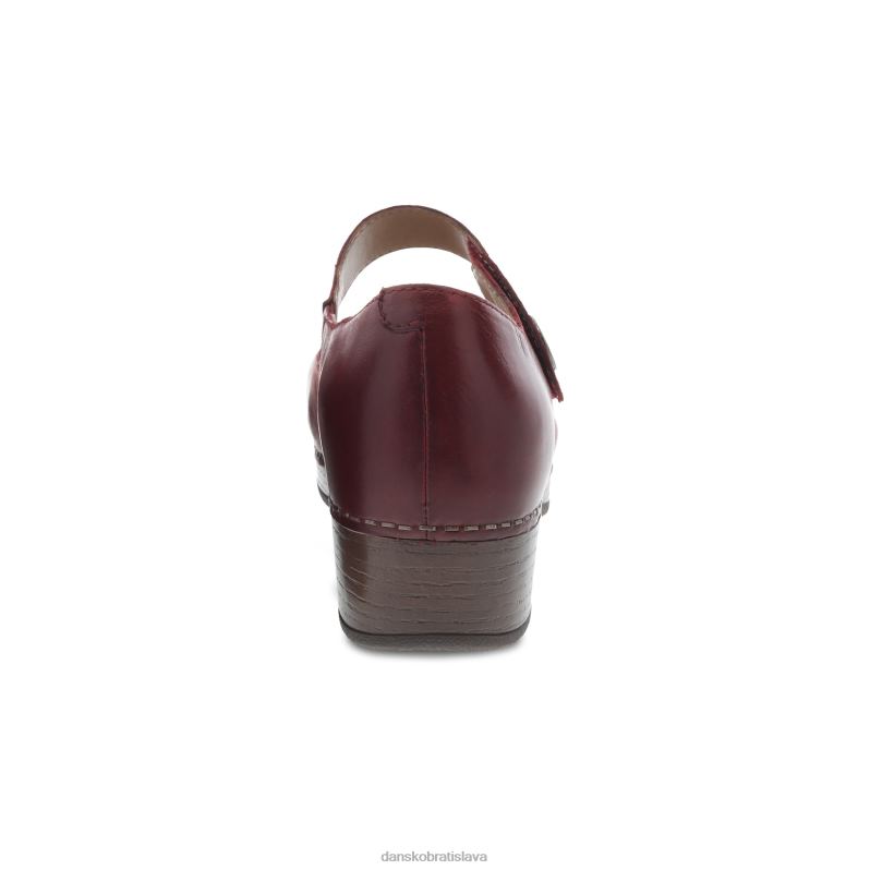 mary janes Dansko 2ZJPL154 beatrice ženy červený voskovo leštený