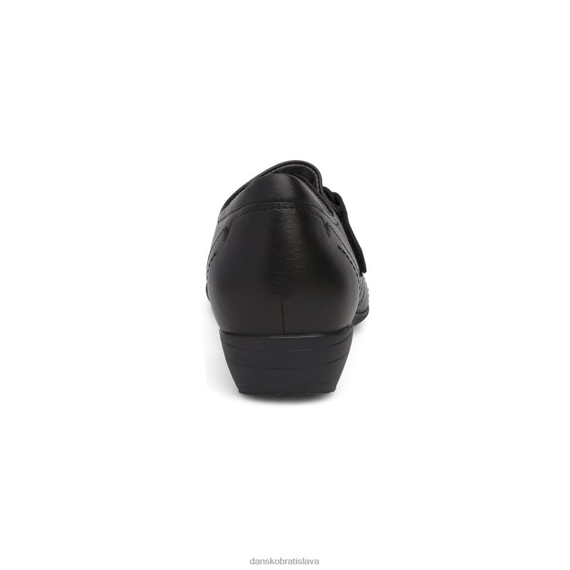 mary janes Dansko 2ZJPL251 franny široký ženy čierna frézovaná napa