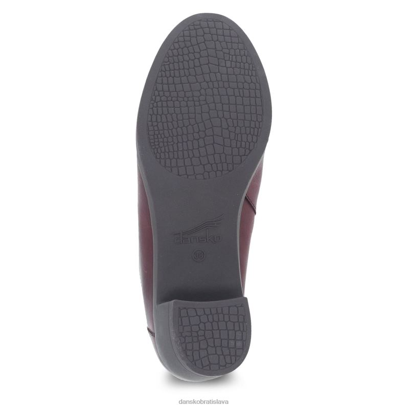 muly a návleky Dansko 2ZJPL291 carrie ženy vínom leštený nubuk