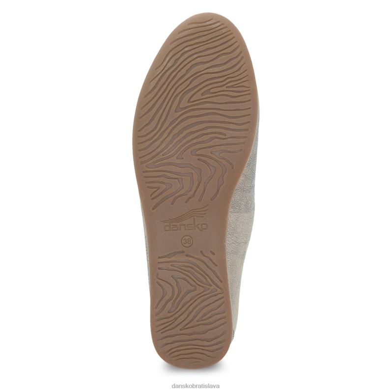 ploché topánky Dansko 2ZJPL288 lexie ženy taupe metalická koža