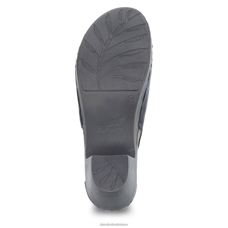 podpätky a kliny Dansko 2ZJPL297 drzý ženy čierny frézovaný nubuk