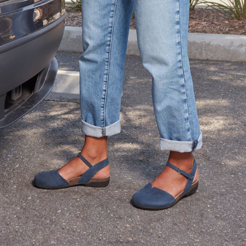 sandále Dansko 2ZJPL104 jarabina ženy námornícky frézovaný nubuk