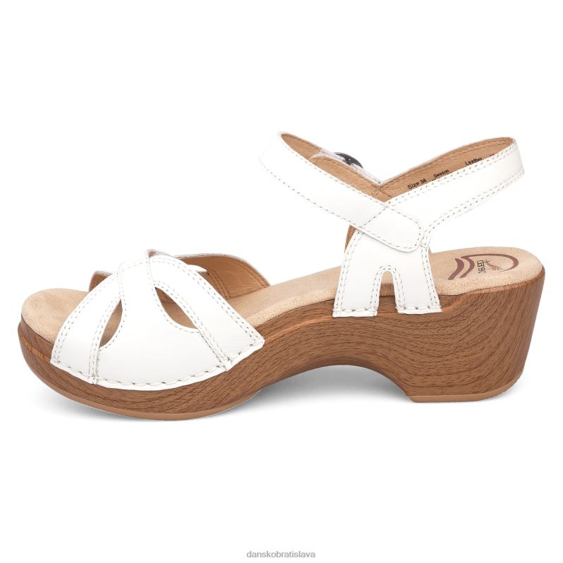 sandále Dansko 2ZJPL121 sezóna ženy biele plné zrno