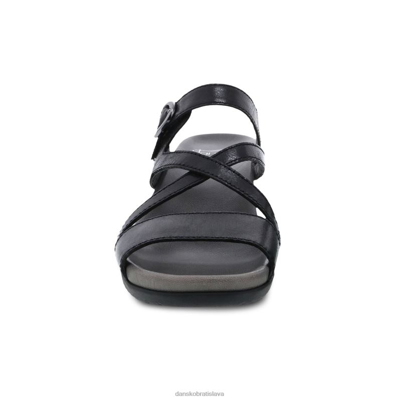 sandále Dansko 2ZJPL123 ana ženy čierna glazovaná koža