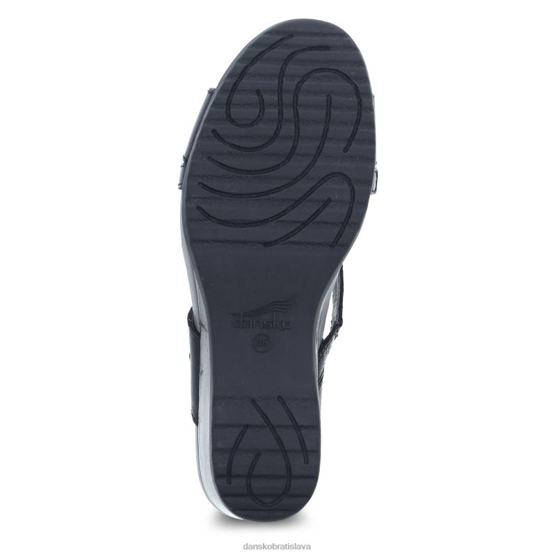 sandále Dansko 2ZJPL123 ana ženy čierna glazovaná koža