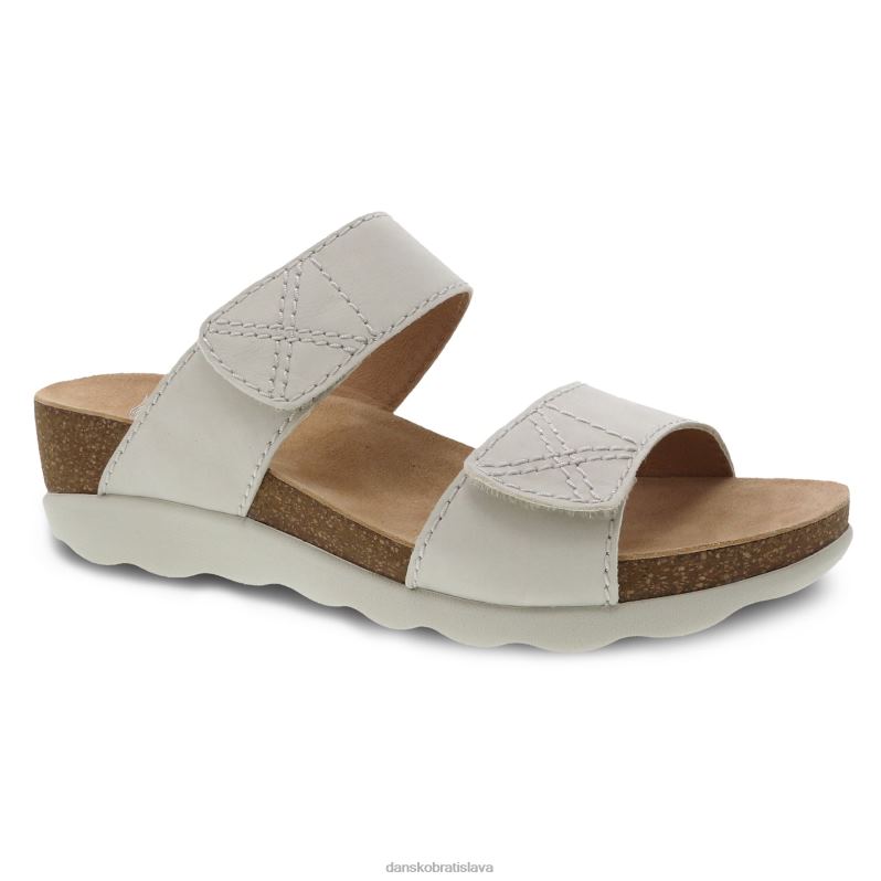 sandále Dansko 2ZJPL148 šialený ženy nubuk mletý zo slonoviny